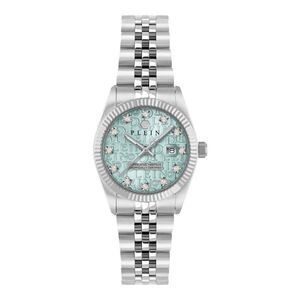 Philipp Plein Date Superlative Crystal Watch Silver Womens